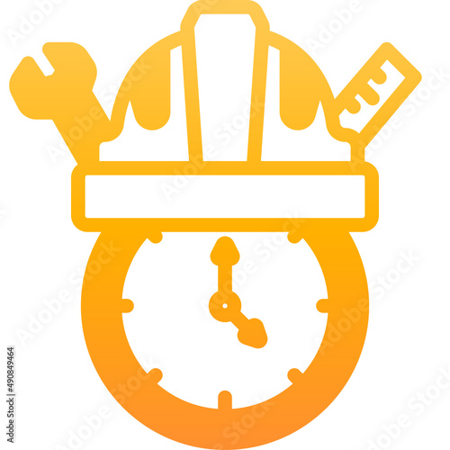 working hours gradient icon