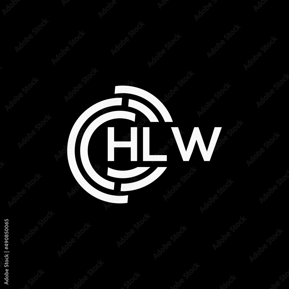 HLW letter logo design on black background. HLW creative initials letter logo concept. HLW letter design. HLW letter logo design on black background. HLW creative initials letter logo concept. HLW letter design.