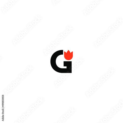 gi g i initial logo vector font