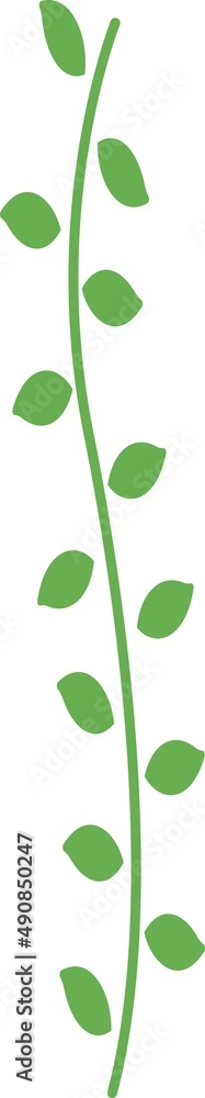 緑のツタのシンプルで可愛いイラスト Stock Vector | Adobe Stock