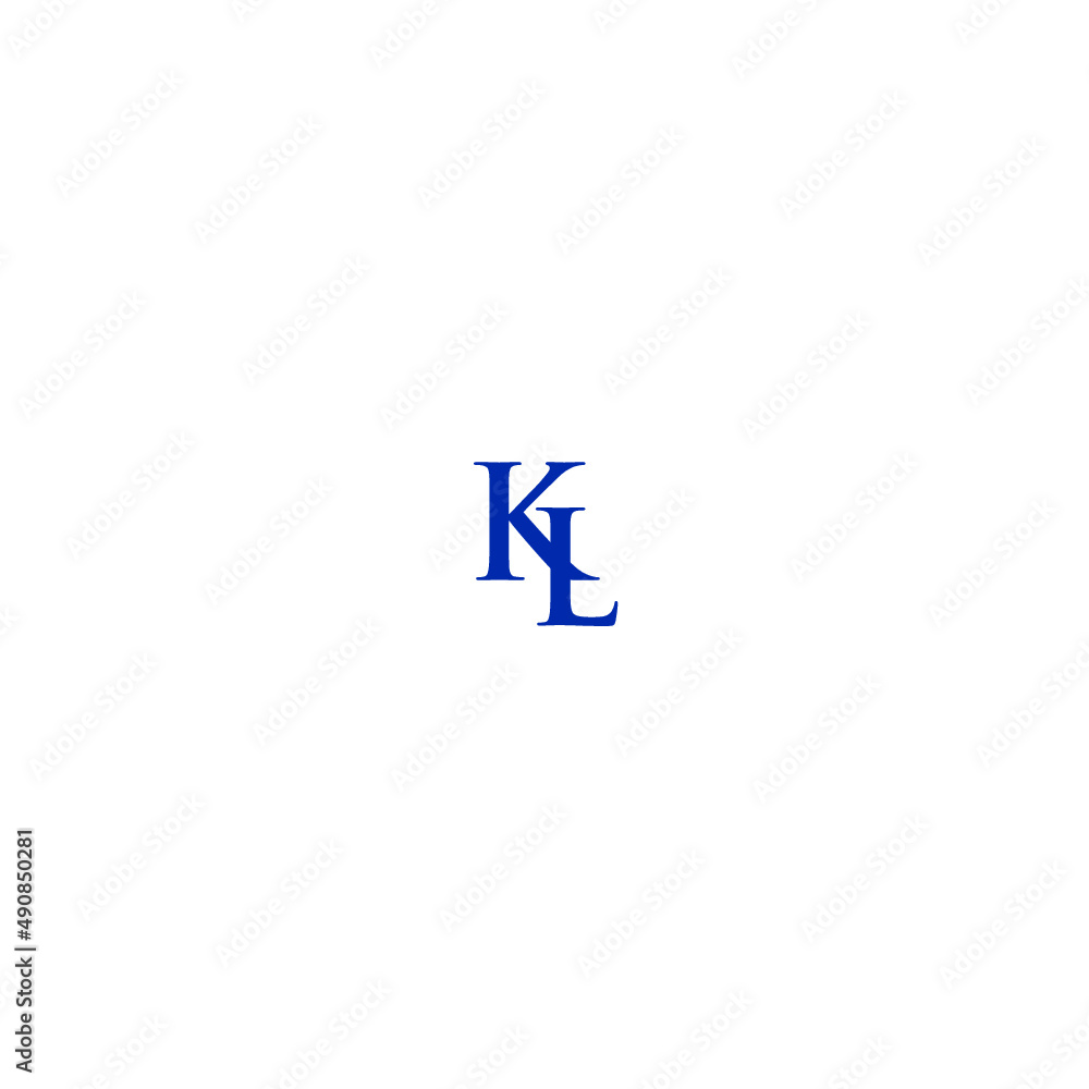kl k l initial logo vector blue font kl k l initial logo vector blue font