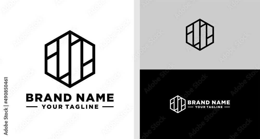 LETTER DP LOGO MONOGRAM HEXAGONAL EDITABLE LETTER DP LOGO MONOGRAM HEXAGONAL EDITABLE