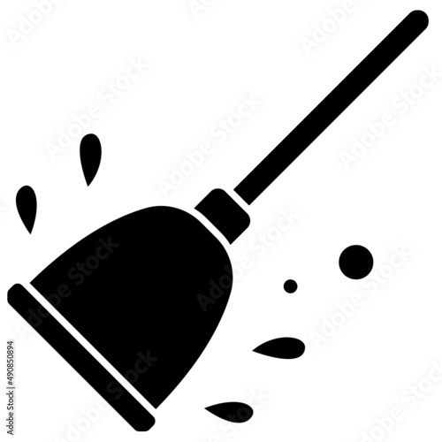 plunger solid icon