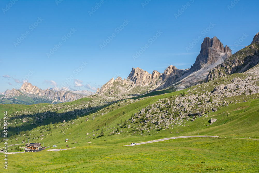 Beautiful mountain view, Giau Pass, Dolomites, Italy