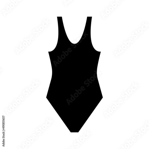 Swimsuit simple icon black. Illustration.