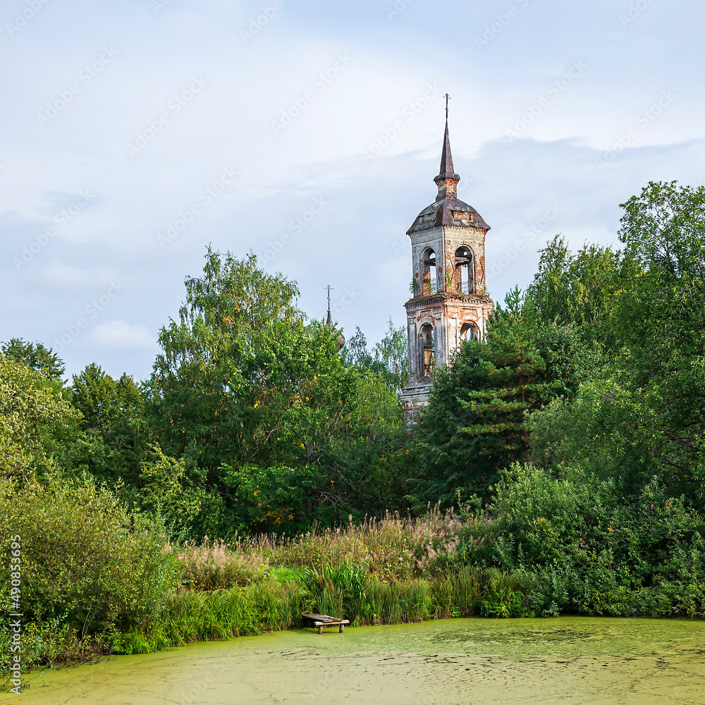 old bell tower by the pond old bell tower by the pond