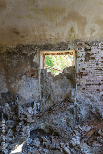 Obraz na plátně ruins of an old Orthodox church