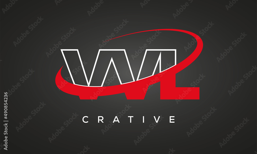 VVL creative letters logo with 360 symbol vector art template design VVL creative letters logo with 360 symbol vector art template design