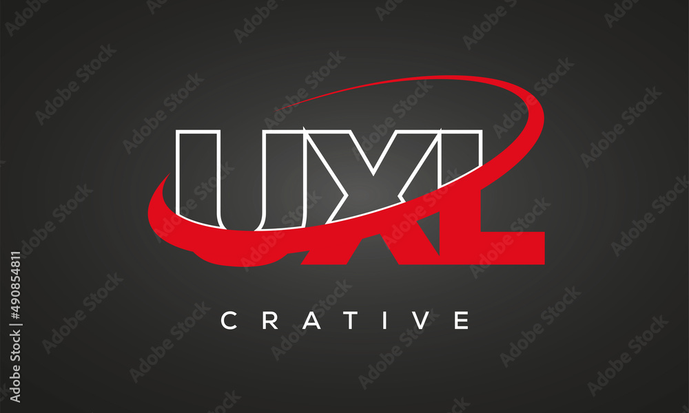 UXL creative letters logo with 360 symbol vector art template design UXL creative letters logo with 360 symbol vector art template design