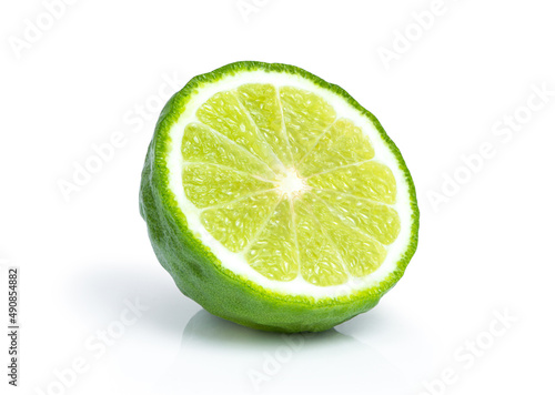 Kaffir lime isolated on white background