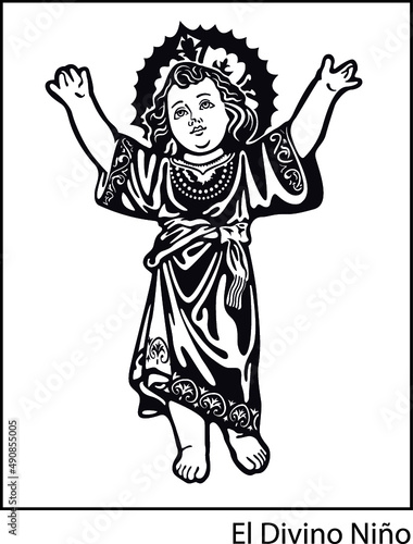 Vector of Divine Child Jesus on the white background