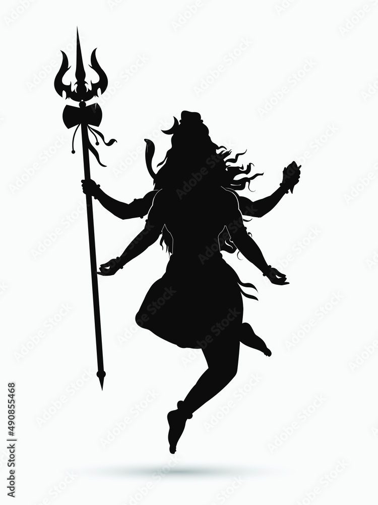 Lord Shiv Graphic trendy design with trident Stock Vector | Adobe Stock