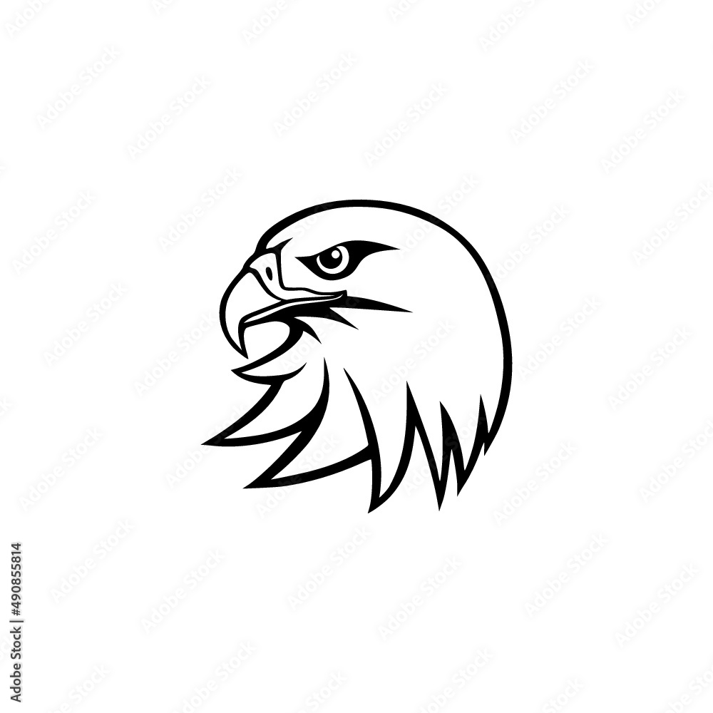 Obraz premium Head Eagle logo Design isolated on white background