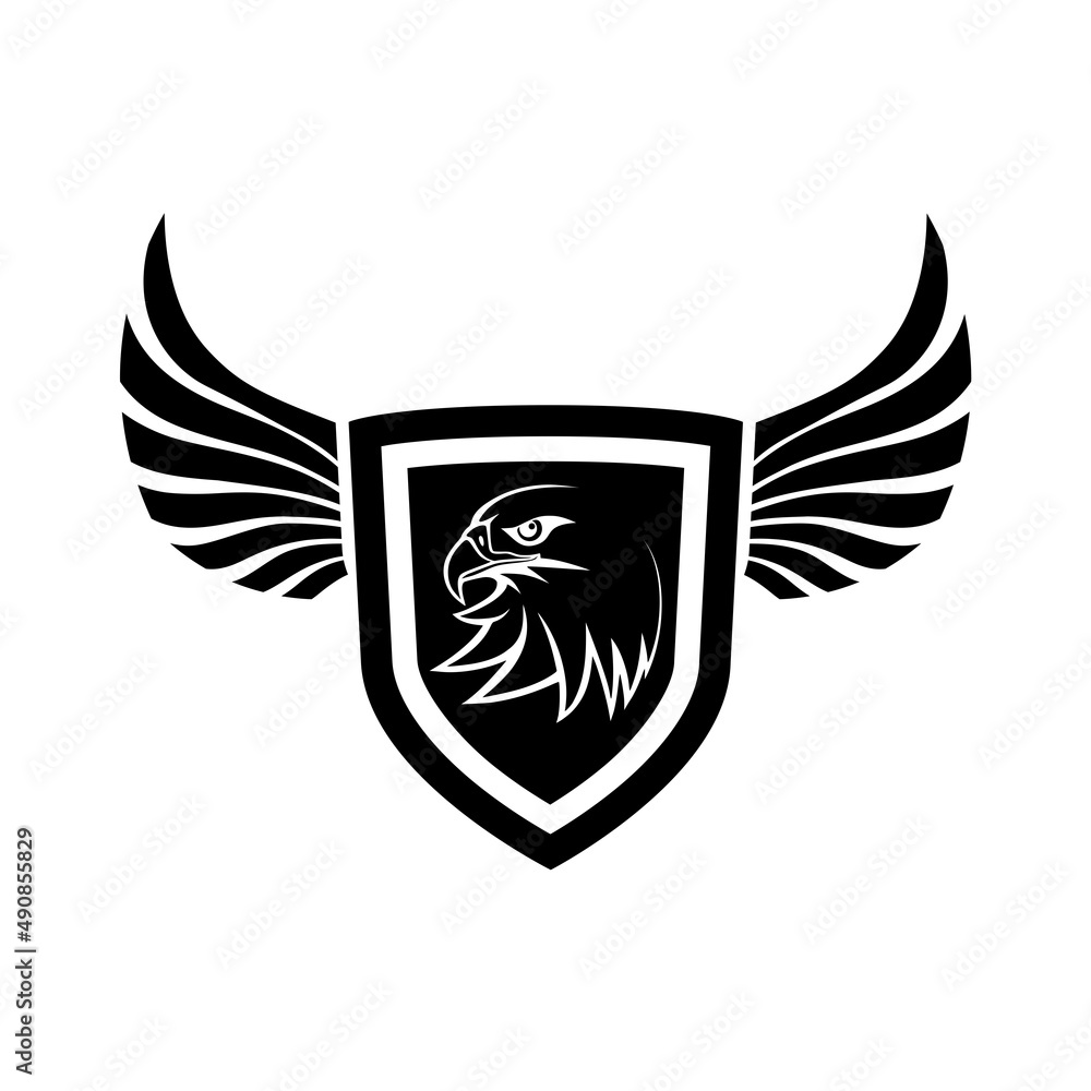 Obraz premium Head Eagle logo Design isolated on white background