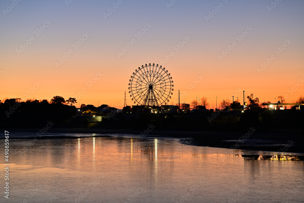 日の出の風景