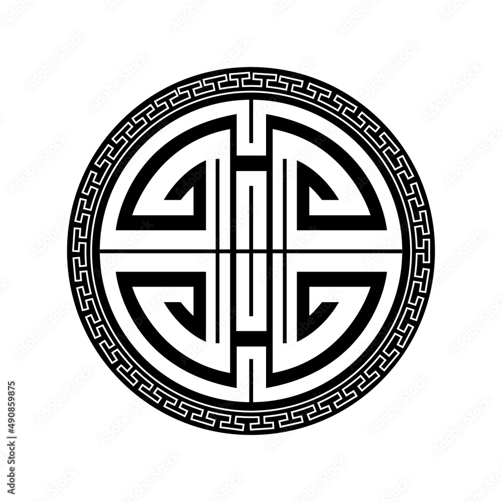 Buryat Mongolian traditional ornament vector illustration Buryat Mongolian traditional ornament vector illustration