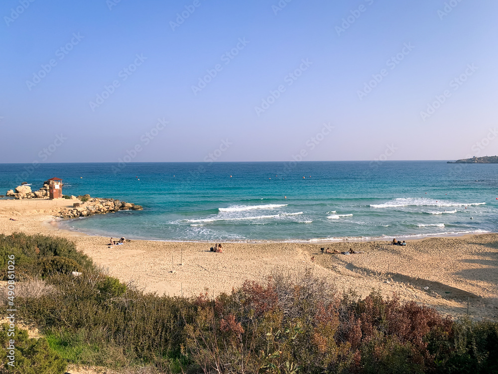 Rocky sea coastline, blue sea, seascape Rocky sea coastline, blue sea, seascape