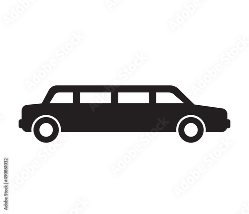 stretch limousine simple silhouette symbol