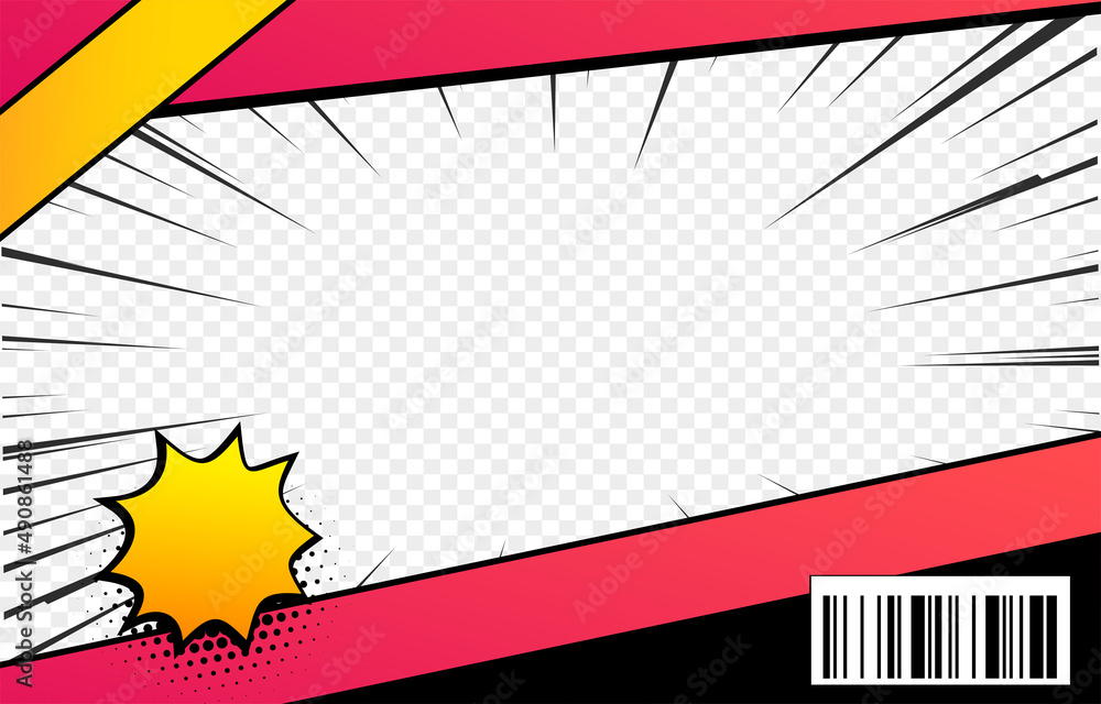 Fototapeta premium comic magazine front cover page design