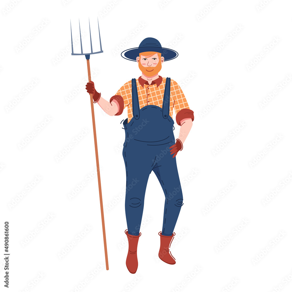Cartoon farmer. Isolated on a white background. Cartoon farmer. Isolated on a white background.