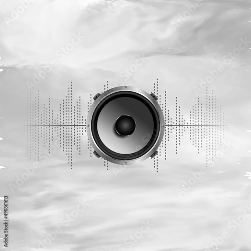elegant music speaker and equalizer background design