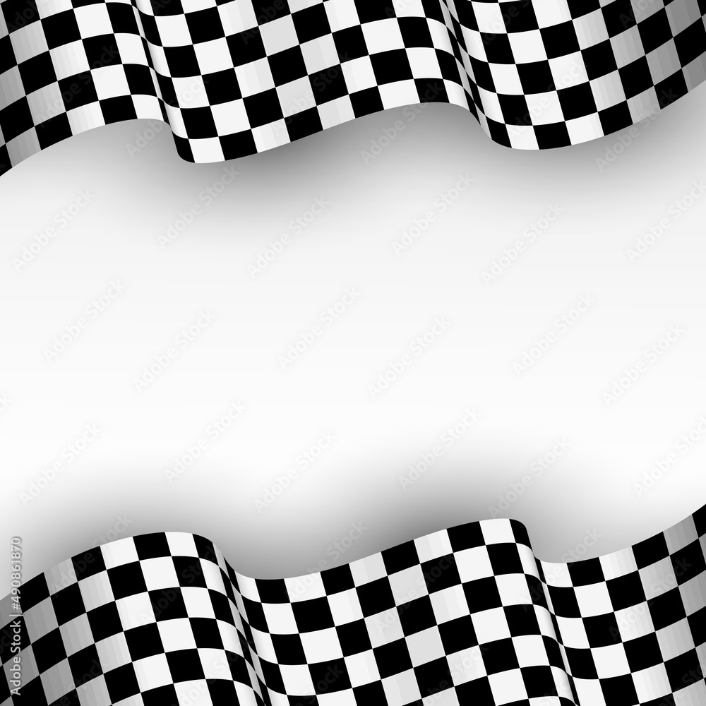 racing flag background in 3d style Stock Vector | Adobe Stock