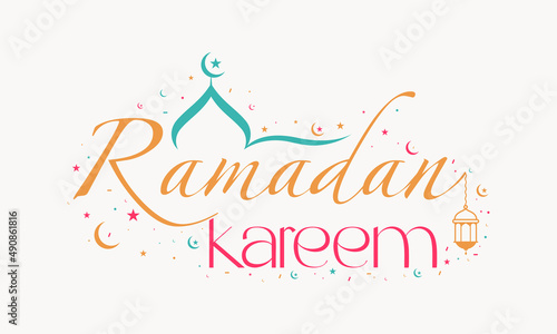 Ramadan Kareem. Islamic festival community prayers template for banner, card, poster, background.