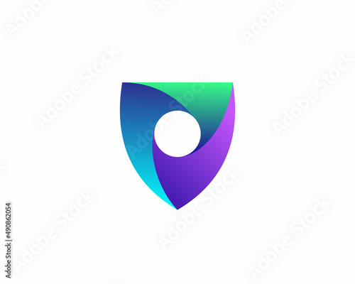 Free Download Abstract bright shield vector icon logo design template. Creative 3d colorful protection, secure, defence vector sign symbol mark logotype on white background. - GFXLoad