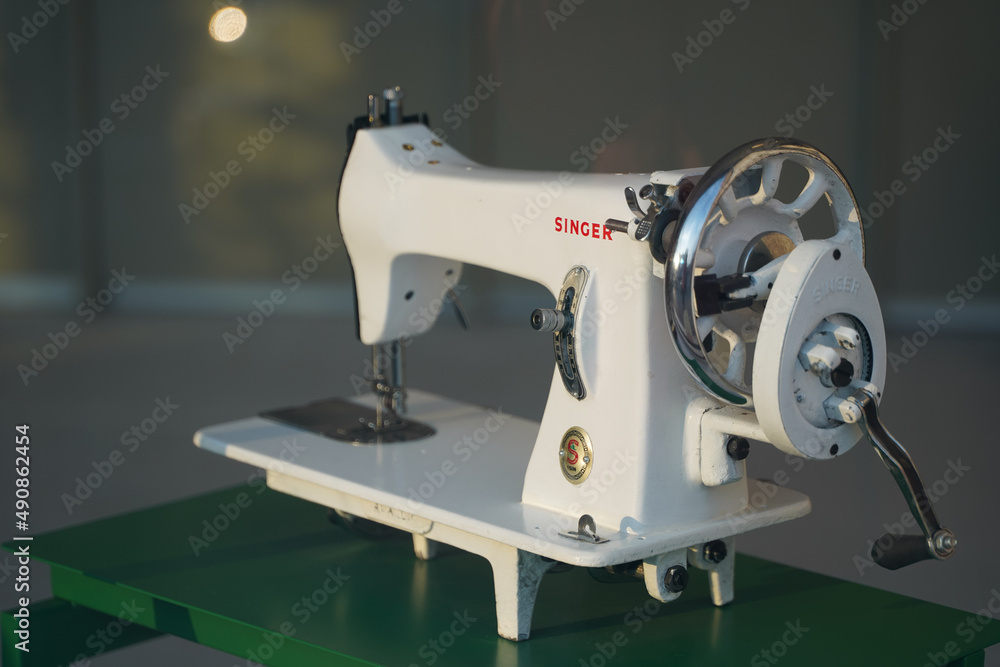 Singer sewing machine. Singer Corporation is an American manufacturer