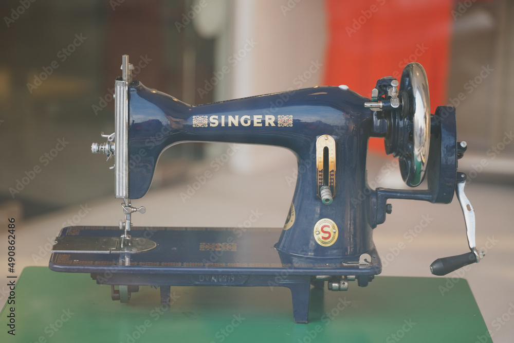 Singer sewing machine. Singer Corporation is an American manufacturer