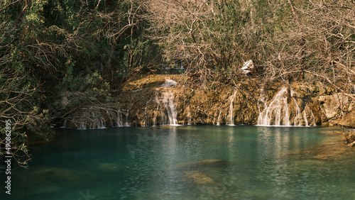 beautiful waterfall in the forest