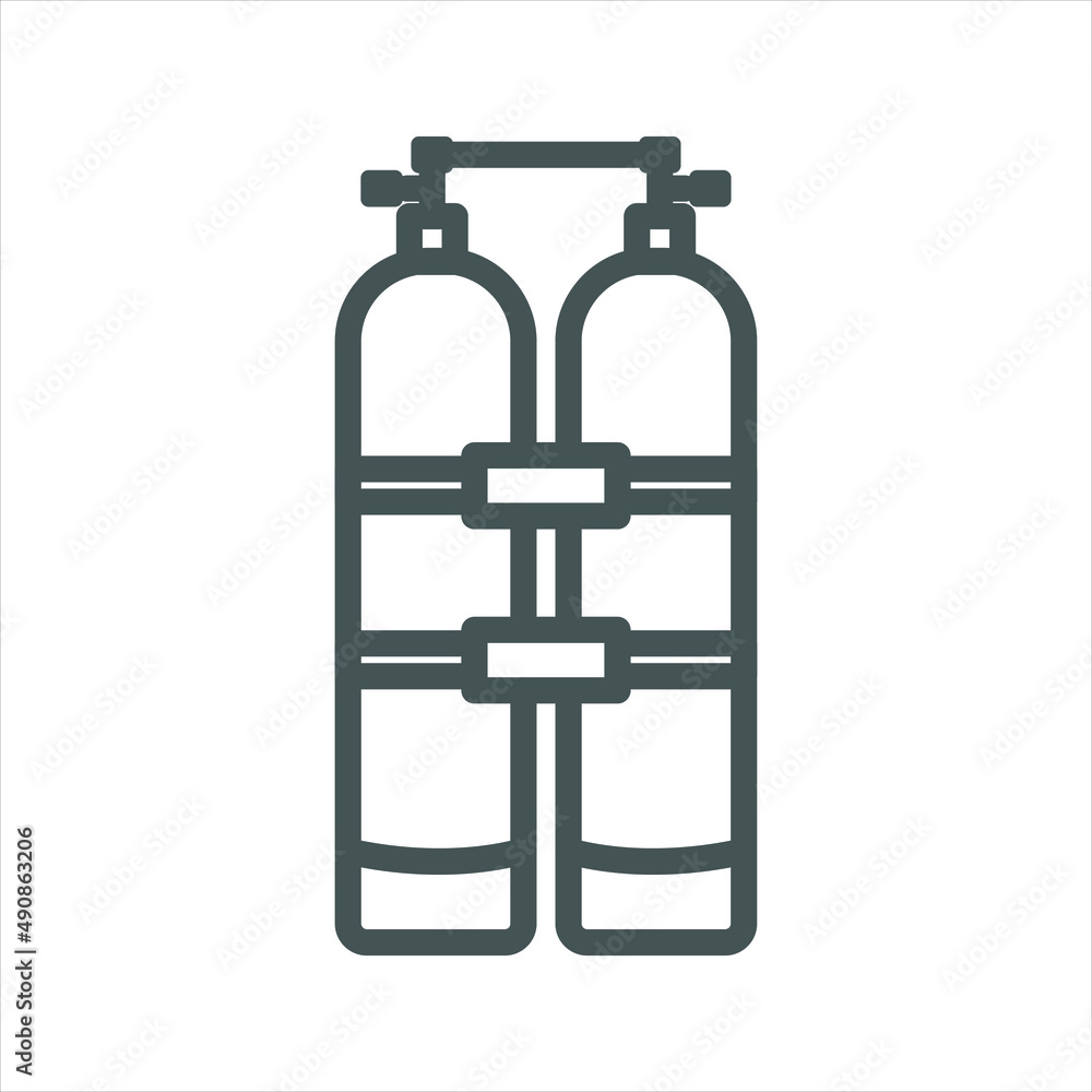 oxygen air Tank simple line icon oxygen air Tank simple line icon