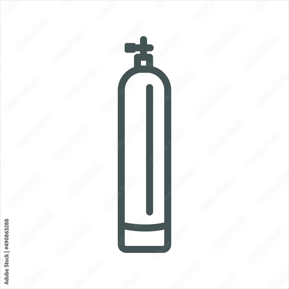 oxygen air Tank simple line icon oxygen air Tank simple line icon