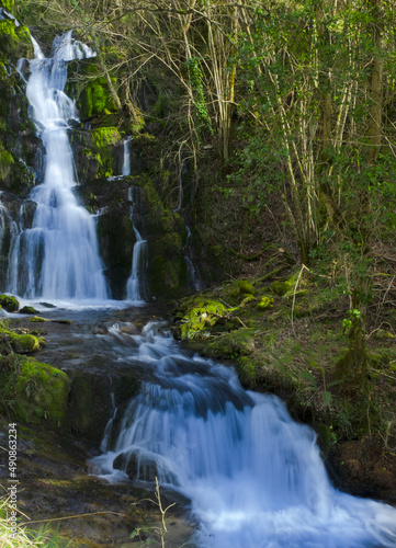 Waterfall in the valley of Araitz next to the Aralar mountain range  Navarre