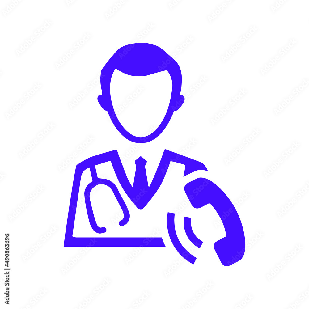 Medical aid, doctor call icon. Gray vector. Medical aid, doctor call icon. Gray vector.