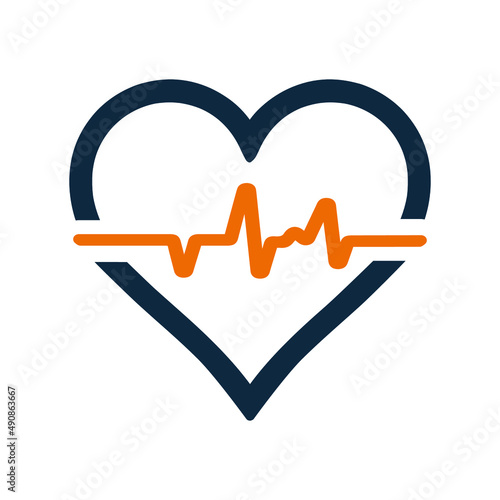 Heart Beat, pulse activity icon. Simple editable vector graphics.