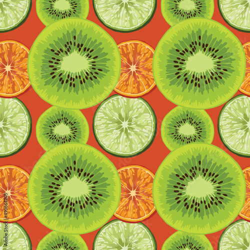 fruits drawing seamless background pattern