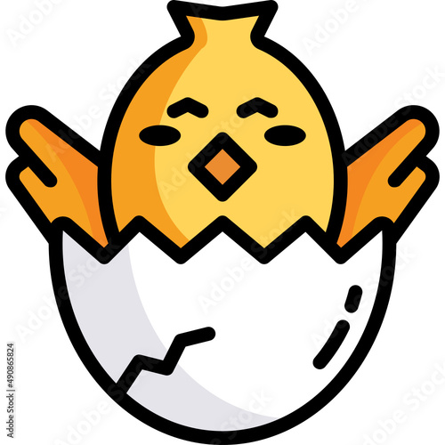 chick line icon