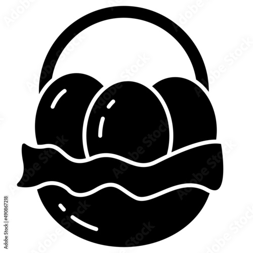easter egg solid icon