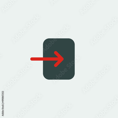 Entrance exit arrow icon