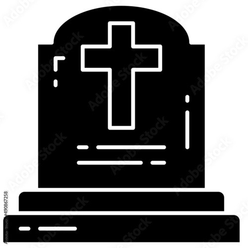 tombstone solid icon
