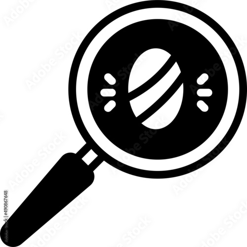 egg hunt solid line icon