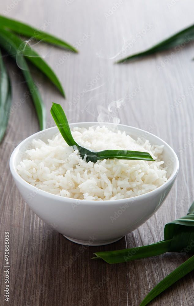 cooked rice with Aromatic Pandan cooked rice with Aromatic Pandan