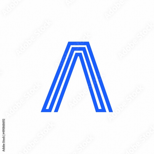 Modern logo. A logo. A letter logo design on white surface. A alphabet. Letter mark logo. Alphabet logo. Symbol. Sign. Futuristic logo design.