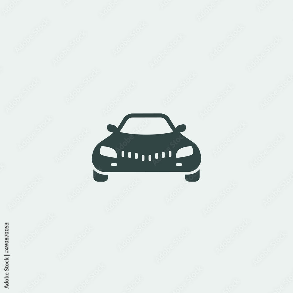 Obraz premium Car front view icon