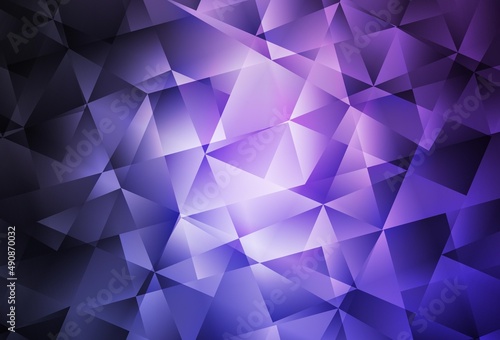 Dark Purple vector polygon abstract layout. © smaria2015