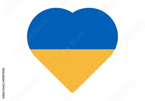 Corazón con la bandera de Ucrania en apoyo.