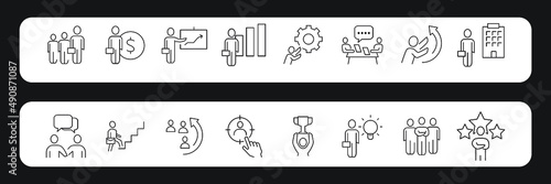 Business People icons set . Business People pack symbol vector elements for infographic web