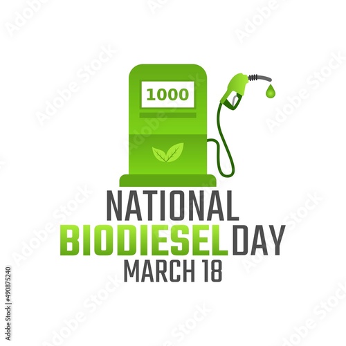 vector graphic of national biodiesel day good for national biodiesel day celebration. flat design. flyer design.flat illustration.