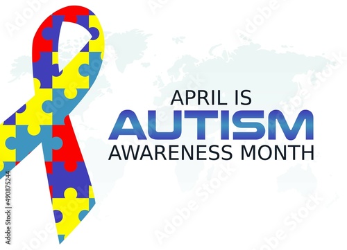 vector graphic of autism awareness month good for autism awareness month celebration. flat design. flyer design.flat illustration.